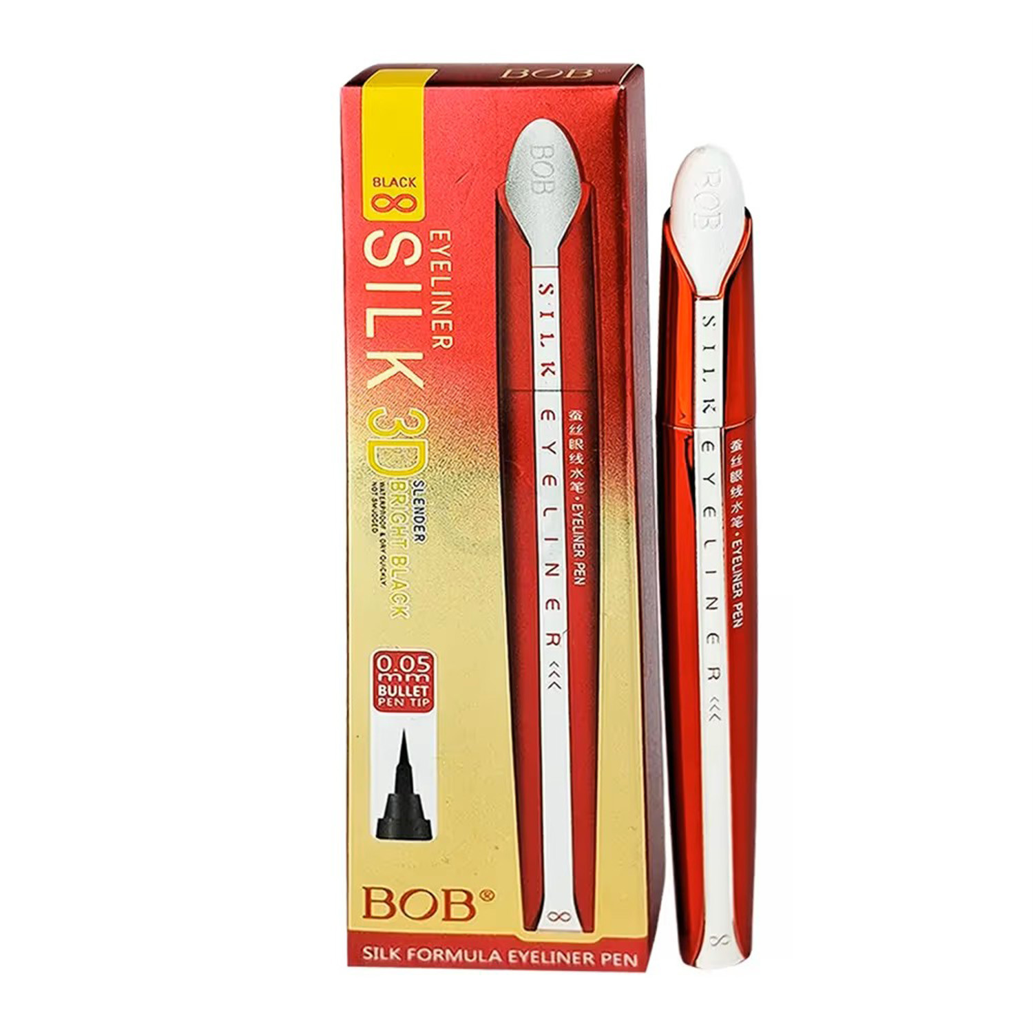 BOB Silk 0.05 mm Eyeliner Pen 0.5ml - 8 Black