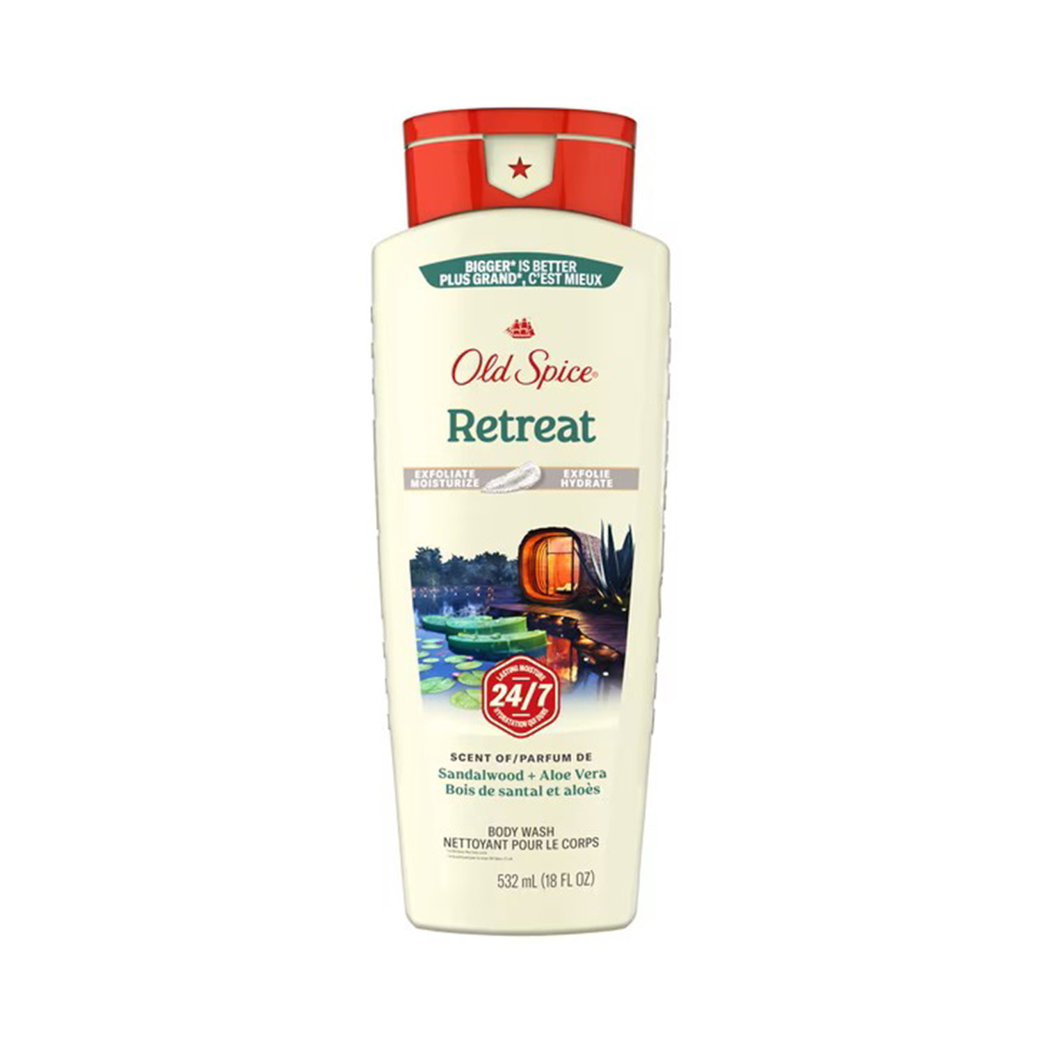 Old Spice Retreat Sandalwood + Aloe Vera Body Wash 532ml