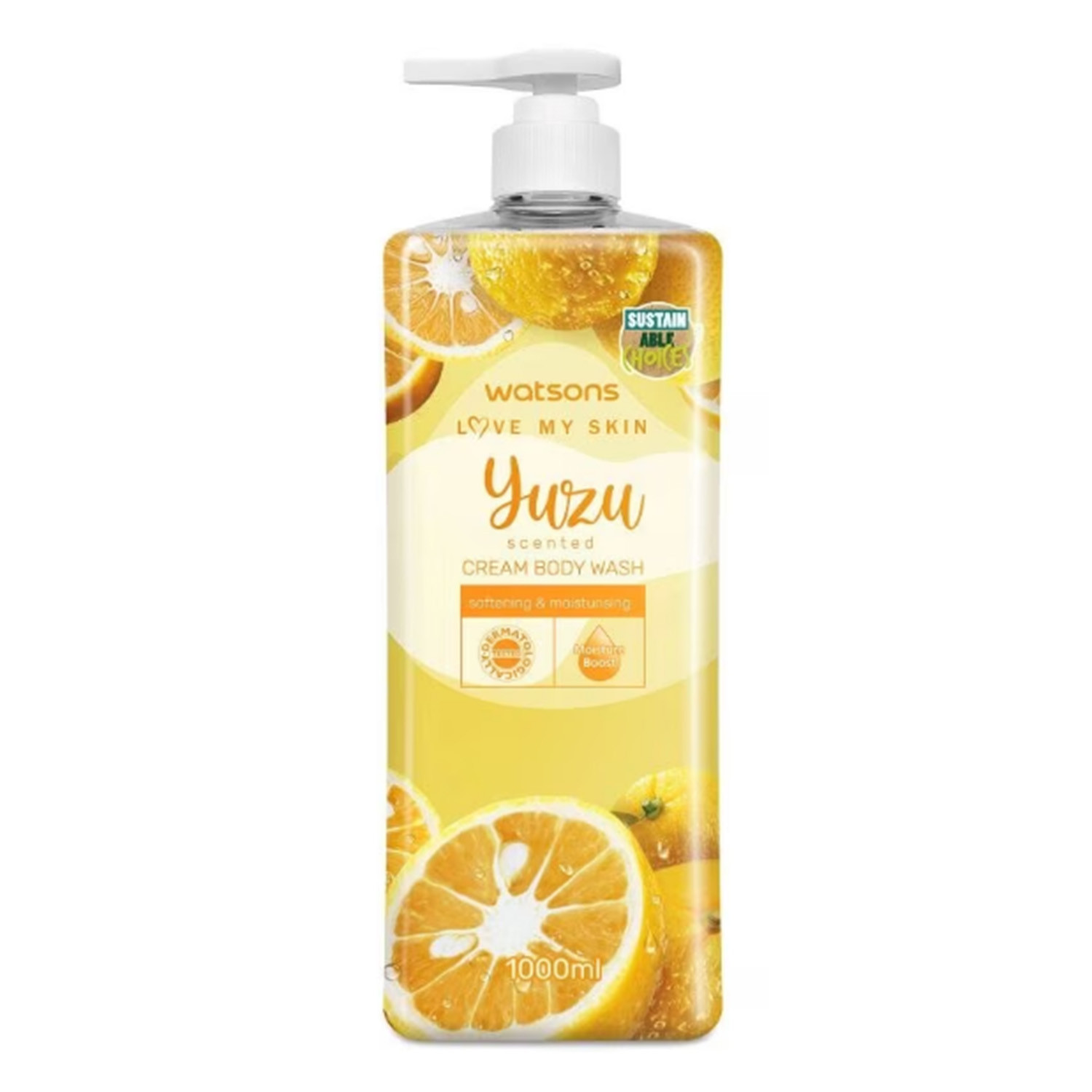 Watsons Love My Skin Yuzu Scented Cream Body Wash 1000ml