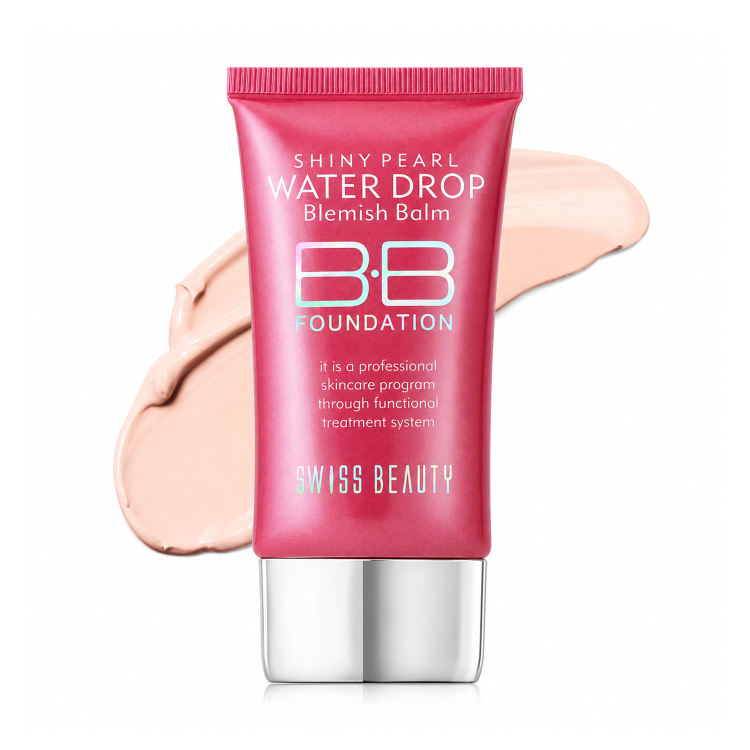 Swiss Beauty Shiny Pearl BB Foundation SPF 15 40ml - 02 Peony Cream