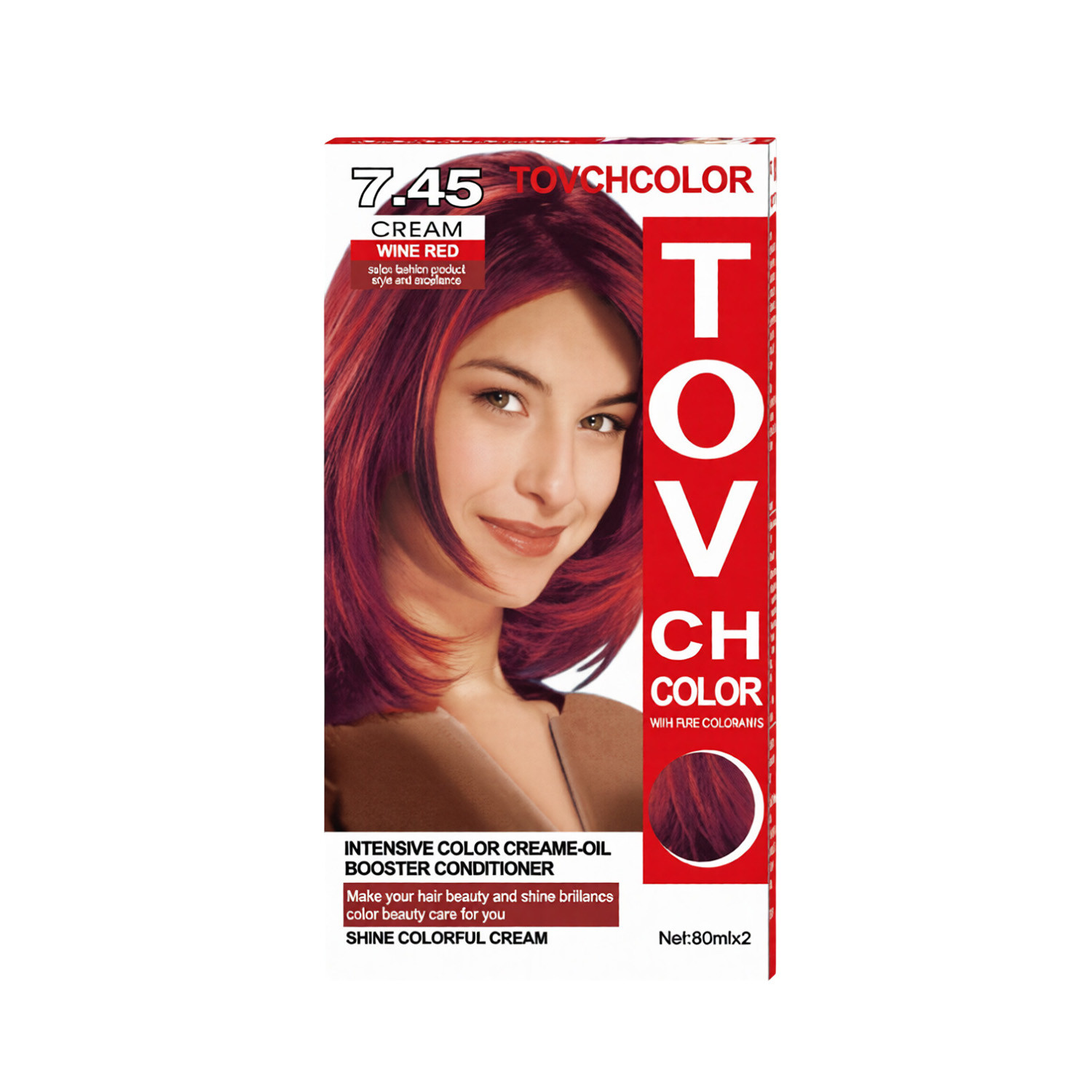 Tovch Hair color - 7.45 Wine Red