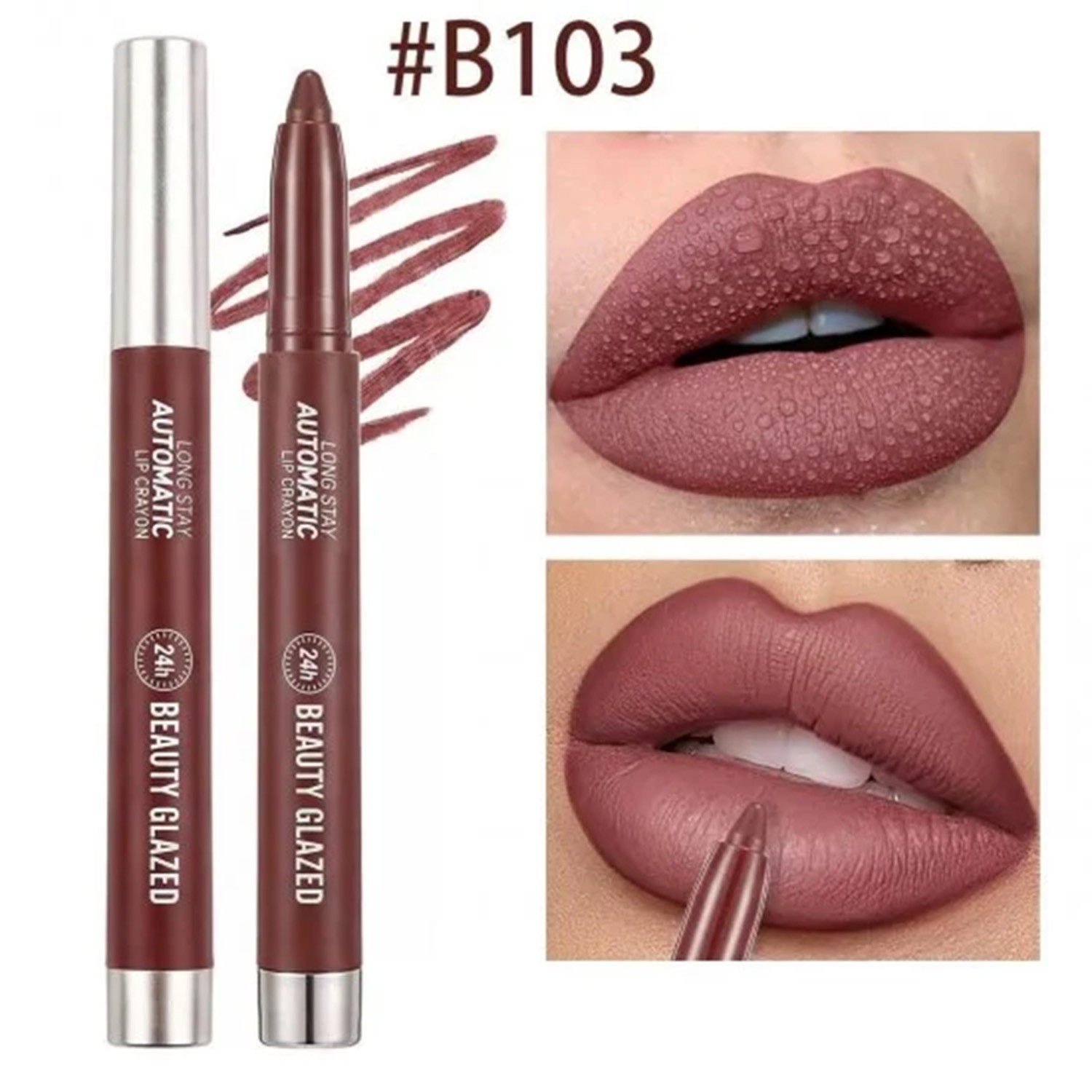 Beauty Glazed Long Stay Automatic Lip Crayon - B103 Cinnamon