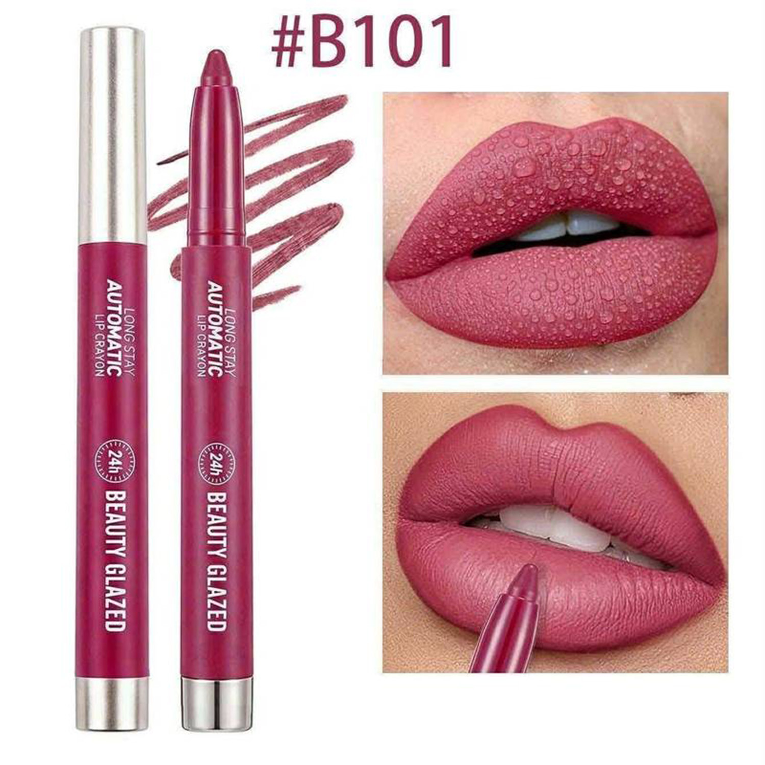 Beauty Glazed Long Stay Automatic Lip Crayon - B101 Red Wine