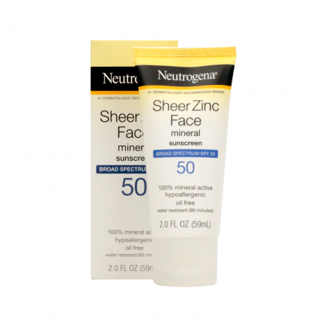 Neutrogena Sheer Zinc Face Mineral Sunscreen SPF50 59ml