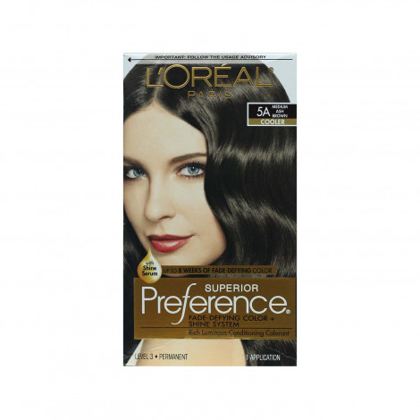 L'Oreal Paris Superior Preference Hair Color - 5A Medium Ash Brown