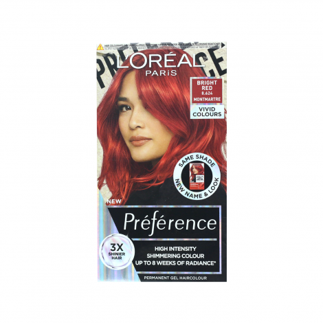 L'Oreal Preference Les Vivids High Intensity Shimmering Colour - 8.624 Bright Red