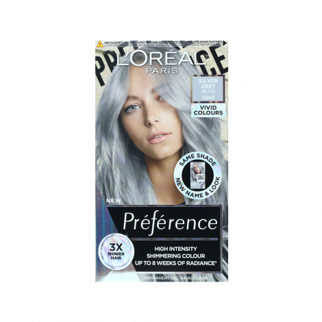L'Oreal Preference Les Vivids High Intensity Shimmering Colour - 10.112 Silver Gray
