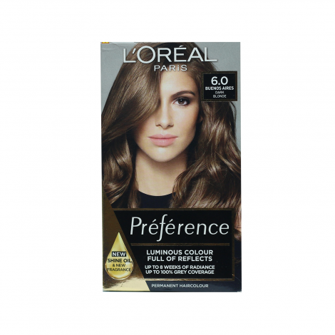 Loreal Hair Color Preference 6.0 Buendos Aires Dark Blonde