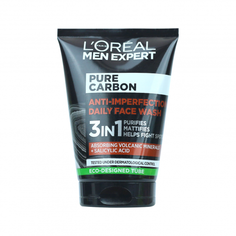 L'Oreal Men Expert Pure Carbon Anti-Imperfection 3in1 Daily Facial Wash 100ml