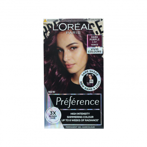 L'Oreal Preference Les Vivids High Intensity Shimmering Colour - 4.261 Dark Purple