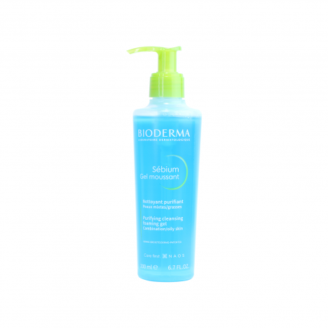 Bioderma Sebium Face And Body Wash Moussant Purifying Cleansing Gel 200 ml