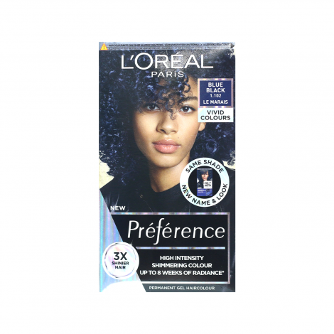 L'Oreal Preference Les Vivids High Intensity Shimmering Colour - 1.102 Blue Black