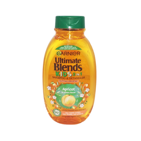 Garnier Ultimate Blends Apricot & Cotton Flower Kids 2in1 Shampoo & Detangler 250ml