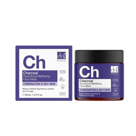 Dr Botanicals Charcoal Superfood Mattifying Face Mask 60ml