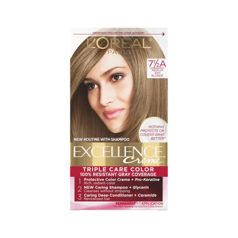 L'Oreal Hair Colour Excellence - 7.5A Medium Ash Blonde