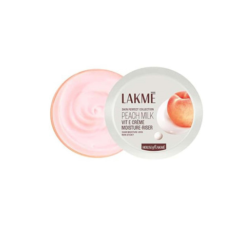 LAKMÉ Peach Milk Soft Crème Moisturizer, Light Weight Face Cream with 24hr Moisture Lock, 50g