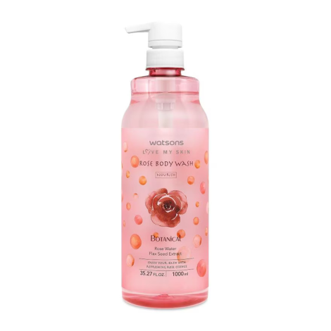 Watsons Botanical Nourish Rose Body Wash 1000ml