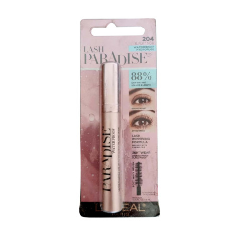 L'Oreal Lash Paradise Waterproof Mascara - 204 Black Noir
