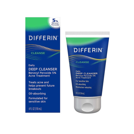 Differin 5% Benzoyl Peroxide Acne Treatment Deep Cleanser 118ml