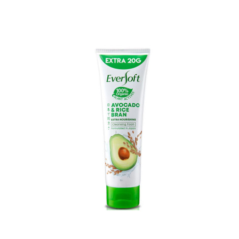 Eversoft Avocado & Rice Bran Extra Nourishing Cleansing Foam 120g