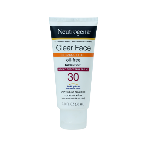 Neutrogena Clear Face Breakout Free Oil Free Sunscreen SPF30 88ml
