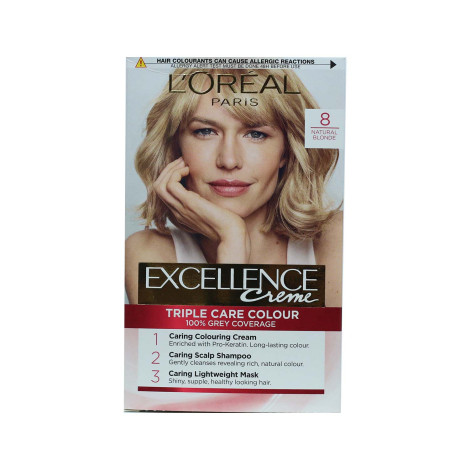 L'Oreal Excellence Creme Triple Care Colour - 8 Natural Blonde