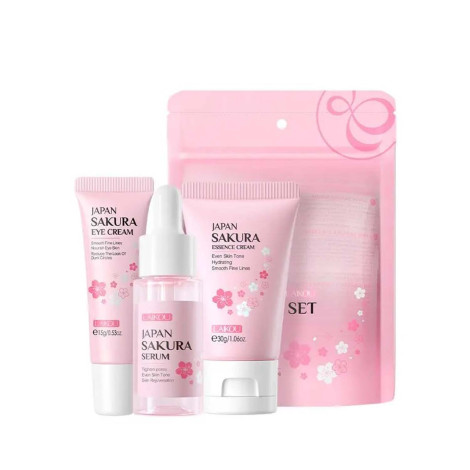 Laikou Japan Sakura Skincare Set 3 Pcs
