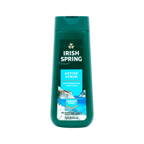 Irish Spring Active Scrub Moisturizing Face & Body Wash 591ml