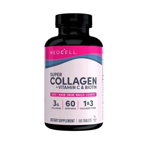NeoCell – Super Collagen (Types 1 & 3) + Vitamin C And Biotin Tablets, 180 Ct