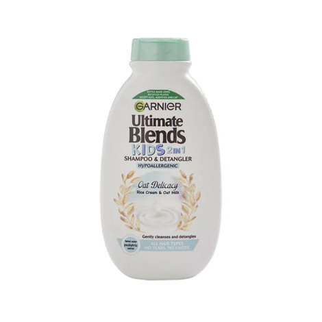 Garnier Ultimate Blends Kids 2 In 1 Shampoo & Detangler With Rice Cream & Oat Milk 250ml