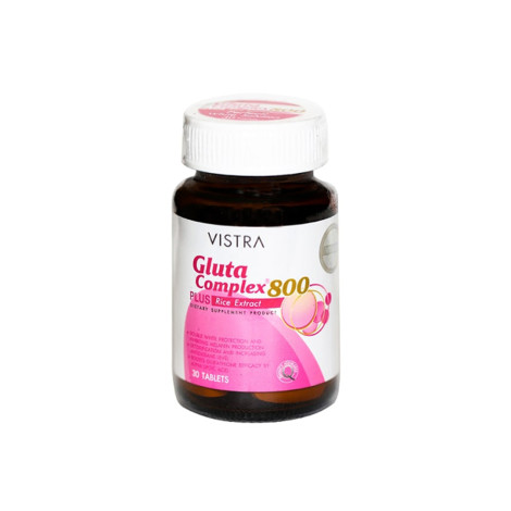 Vistra Gluta Complex 800 Plus Rice Extract 30 Tablets