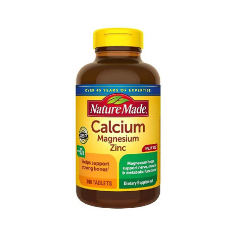 Nature Made Calcium Magnesium Oxide Zinc with Vitamin D3 300 Tablets