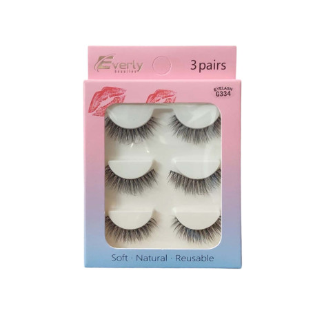 Everly Beauties 3Pair Series False Eyelash - G334