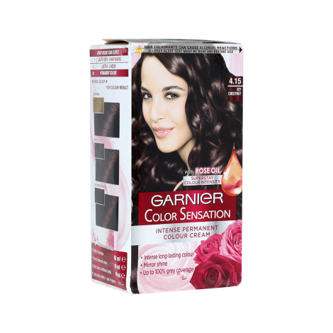Garnier Color Sensation Intense Permanent Hair Color - 4.15 Icy Chestnut Brown