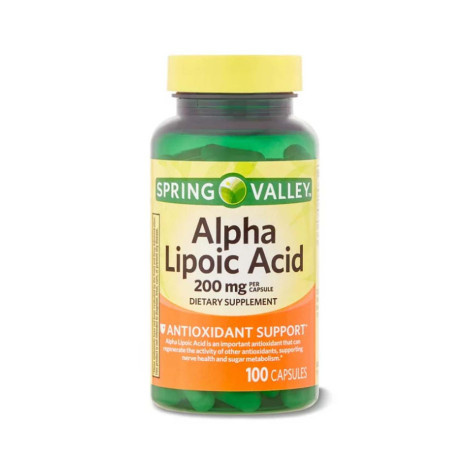 Spring Valley Alpha Lipoic Acid Dietary Supplement 200 mg 100 cap