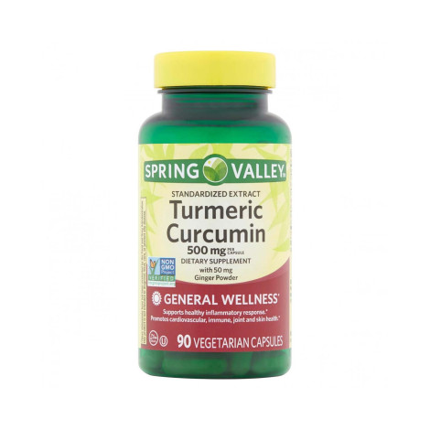 Spring Valley Turmeric Curcumin Vegetarian 500mg 90 Capsules
