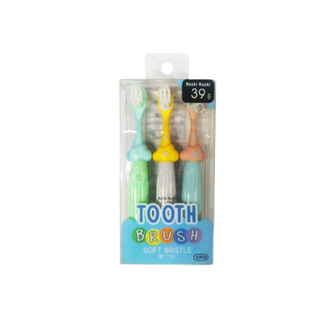 Moshi Moshi Soft Bristle Baby Toothbrush 3Pcs