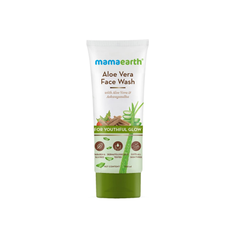 Mamaearth Aloe Vera Face Wash For Youthful Glow 100ml
