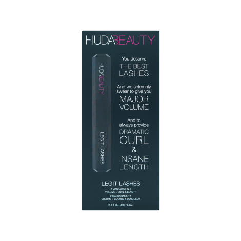 Huda Beauty Legit Lashes Mascara - Volumizing & Lengthening - 2 x 1 ml