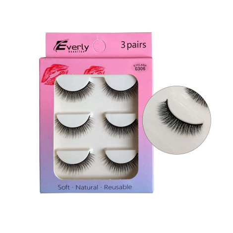 Everly Beauties 3Pair Series False Eyelash - G306