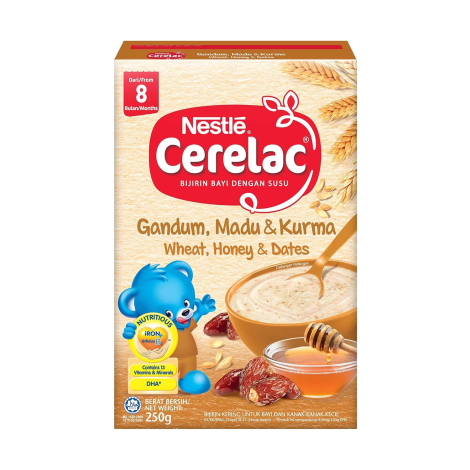 Nestle Cerelac Wheat, Honey & Dates (8 Month) - 250g