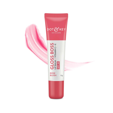 Dot & Key Gloss Boss Lip Balm Vitamin C+E SPF30 - Rose Blush 12g