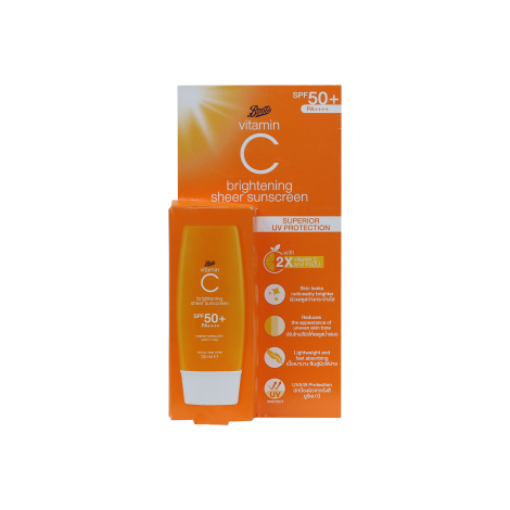 Boots Vitamin C Brightening Sheer Sunscreen SPF50 30ml