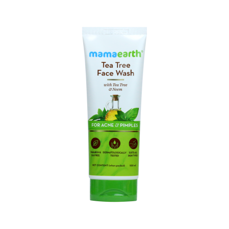 Mama Earth Tea Tree Face Wash For Acne & Pimples 100ml