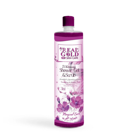Real Gold Whitening Nourishing & Glowing Skin 3in1 Shower Gel & Scrub 1000ml