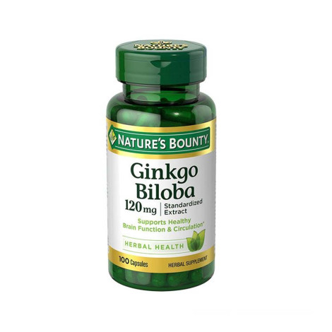 Nature's Bounty Ginkgo Biloba 120 mg 100 Capsules