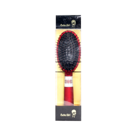 Cute Girl Paddle Hair Brush - Red
