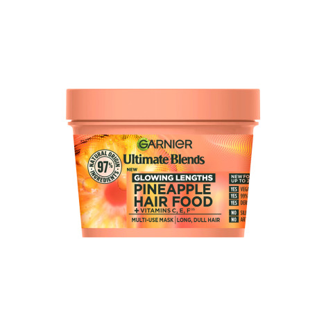 Garnier Ultimate Blends Glowing Lengths Pineapple Hair Food + Vitamin C, E, F Multi-Use Mask 400ml
