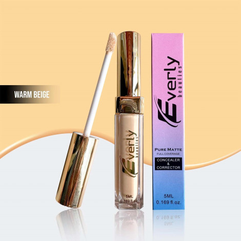Everly Beauties Pure Matte Full Coverage Concealer & Corrector - Warm Beige