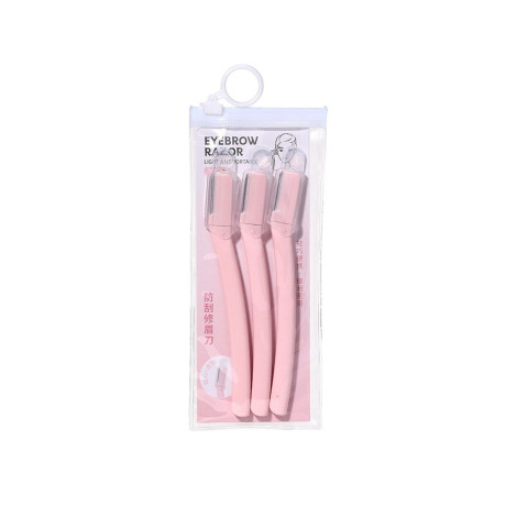 Lmltop Light & Portable Eyebrow Razor 3Pcs Multicolor